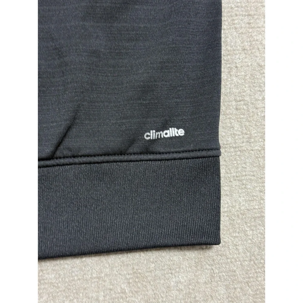 Adidas Jacket Mens Medium Black Climalite Full Zip‎ Three Stripes Track Athletic